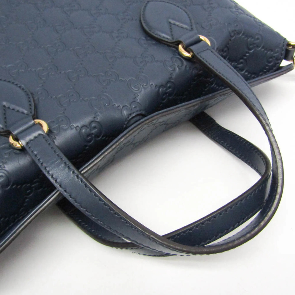 GUCCI Authentic Blue Leather Shoulder Bag - Picture 7 of 16